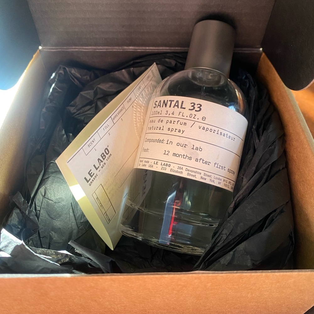 Le Labo Santal 33 Fragrance 3.4 oz in box - Silver Cap
